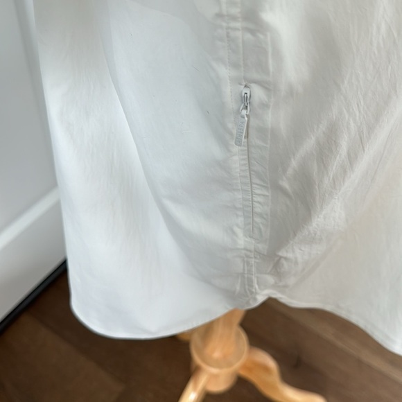 Athleta 882549-01 Women's Size LARGE White Oversized Button-Up Poplin Top Blouse - Picture 4 of 10